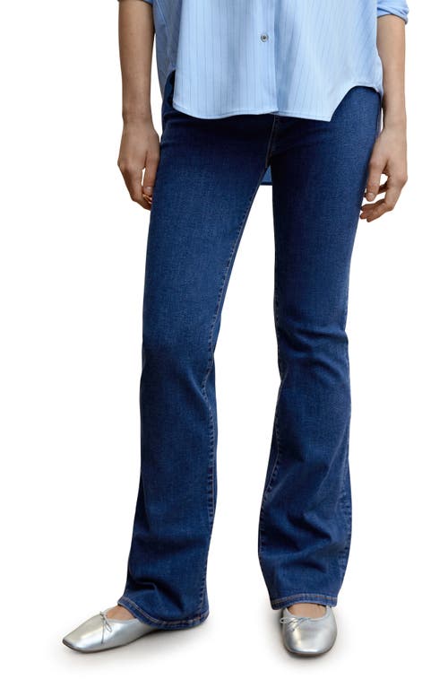 Over the Bump Flare Maternity Jeans in Dark Blue