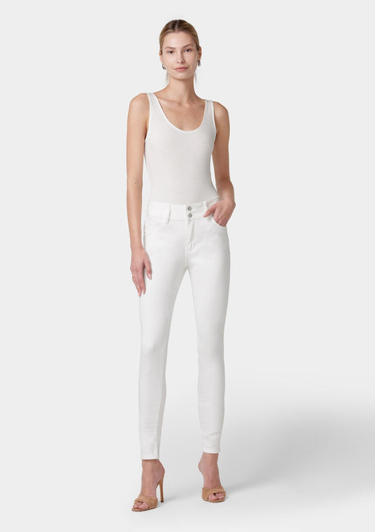 Tall Plus Size White High Rise Jeans in 35" and 37" Inseams