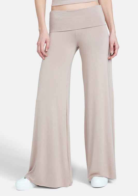 Tall Evelyn Wide Leg Pants for Women in Beige