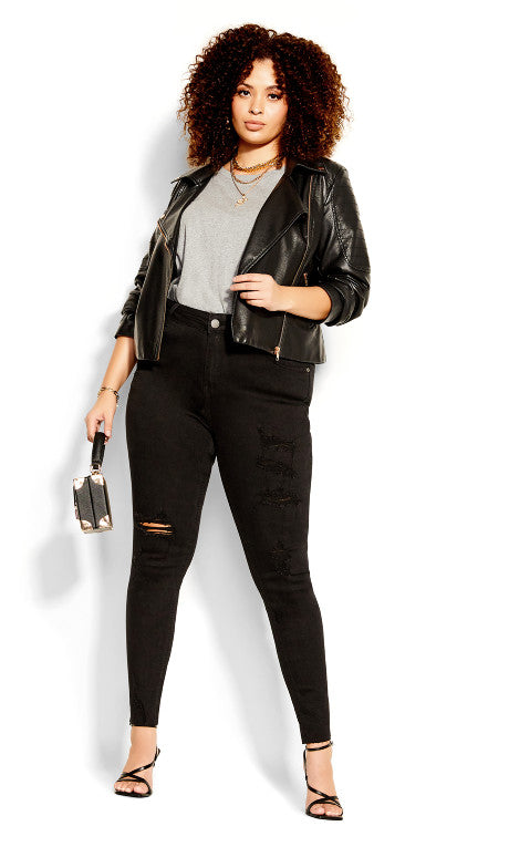 Mix Up Skinny Jean - black