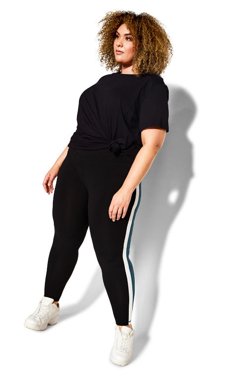 Color Block Legging - sapphire