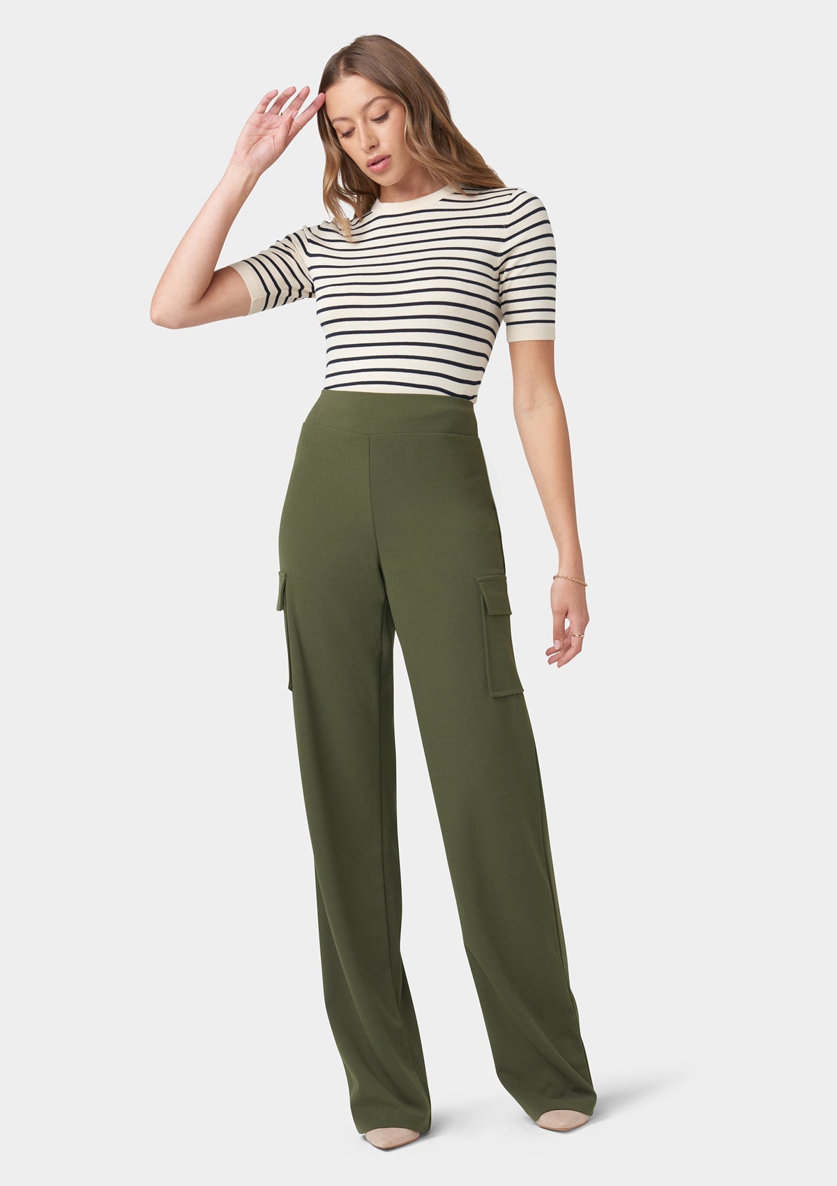 Tall Women's Cargo Pants in Dark Olive: 37" Inseam