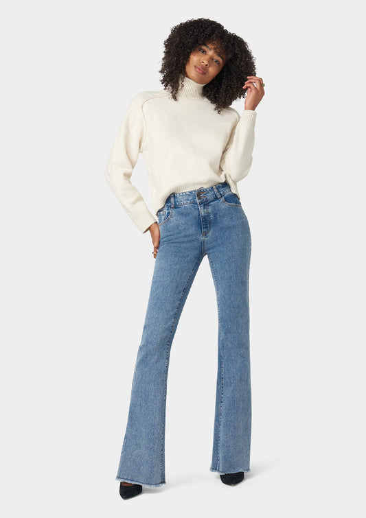 Tall Women's Flare Jeans in Medium Blue: 37" Inseam