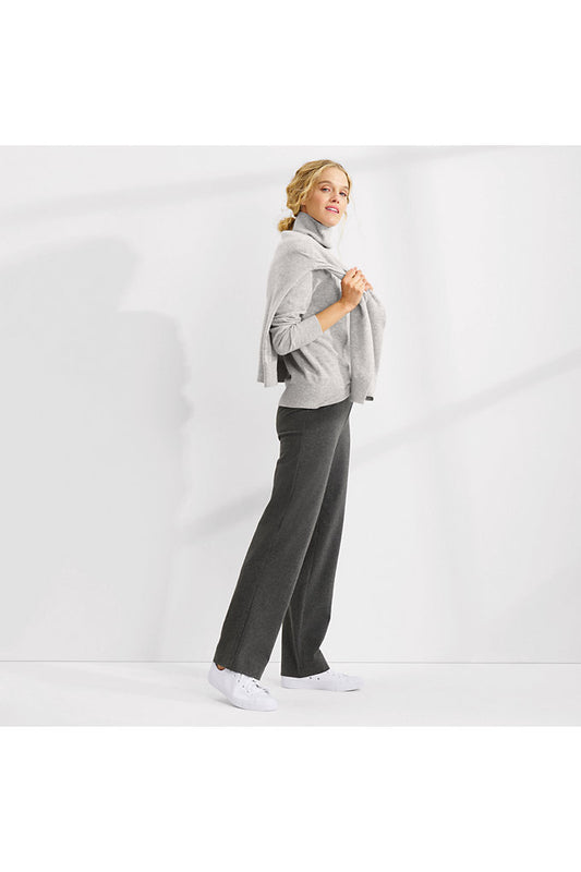 Women's Starfish Mid Rise Straight Leg Elastic Waist Pull On Pants