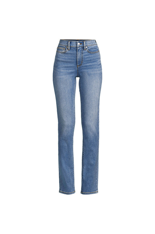 Women's High Rise Straight Leg Jeans: 28", 30", 32", 34" Inseams
