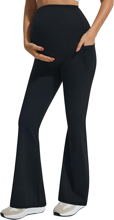 Petite Maternity Flare Yoga Pants