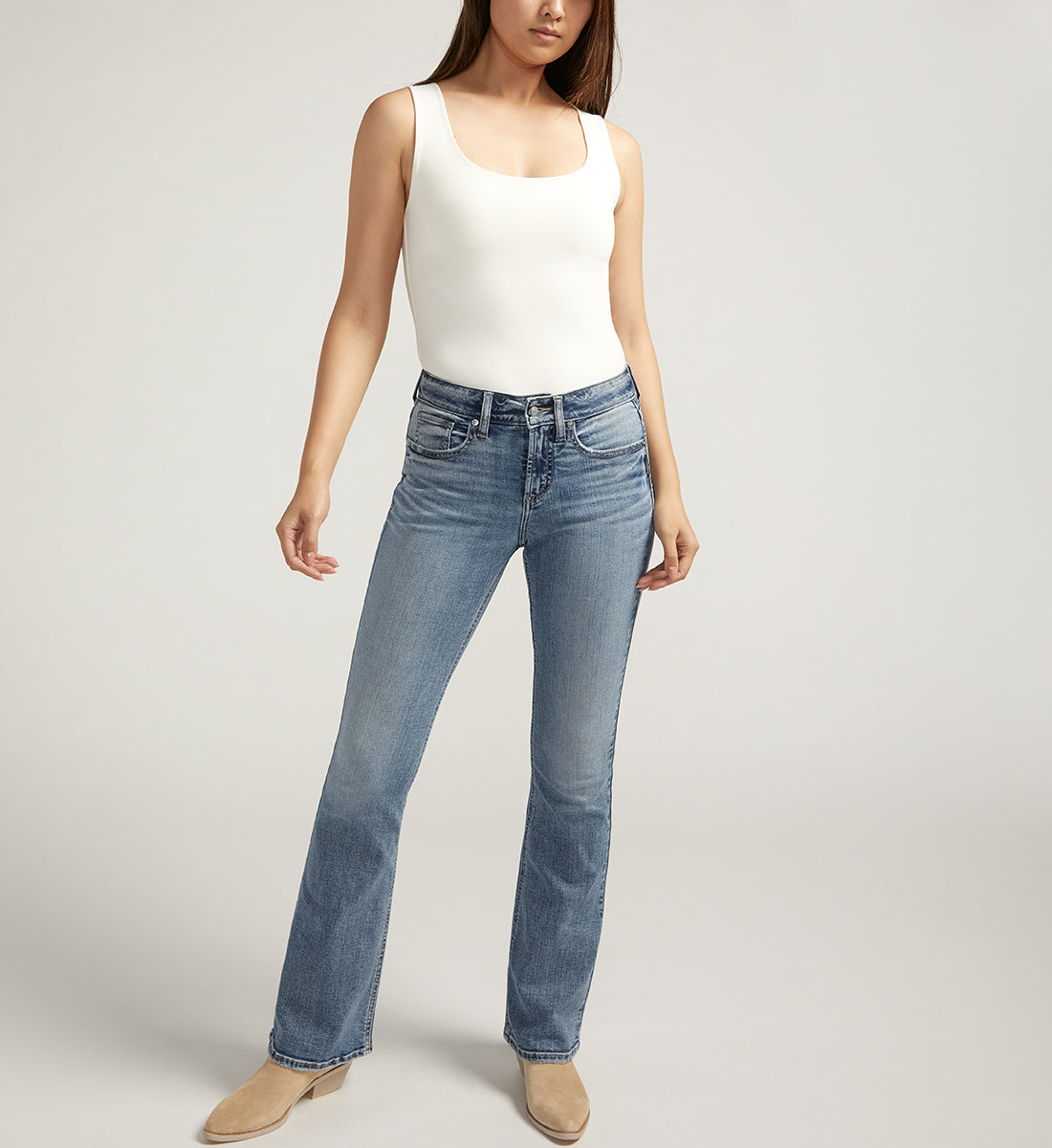 Suki Mid Rise Bootcut Jeans