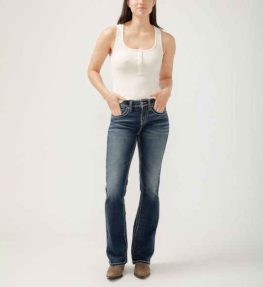 Women's Curvy Fit Mid Rise Bootcut Jeans: 31", 33", 35" Inseam