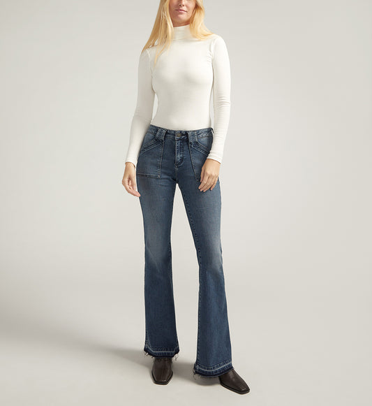 Suki Mid Rise Flare Leg Jeans