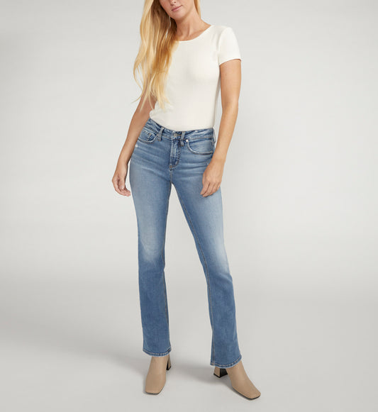 Light Wash Curvy Fit Bootcut Jeans: 31", 33", 35" Inseams