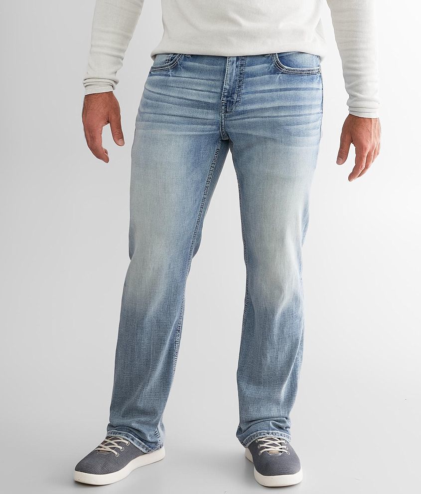 Men's Light Wash Relaxed Fit Stretch Jeans: 30-36" Inseams