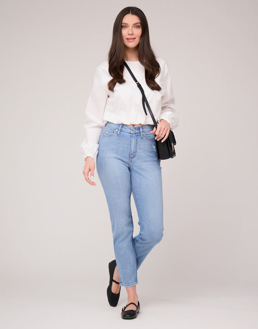 Slim Fit Light Wash Jeans in 28" Inseam