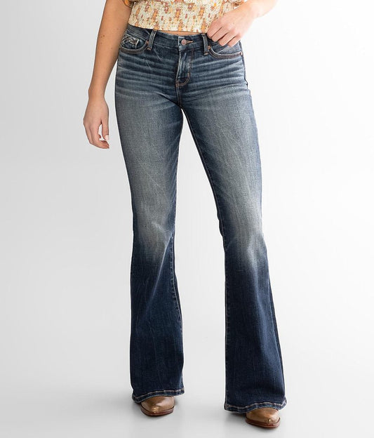 Tall Women's Flare Stretch Jeans: 34-38" Inseams