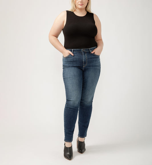Women's Plus Size Ankle Length Straight Leg Jeans: 31" Inseam