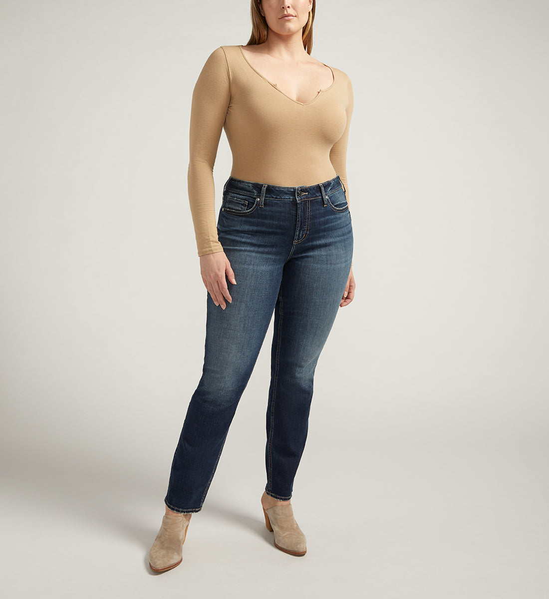 Suki Mid Rise Straight Leg Jeans - Plus Size