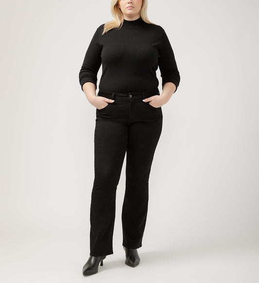 Women's Plus Size Black Bootcut Jeans: 31", 33" Inseam