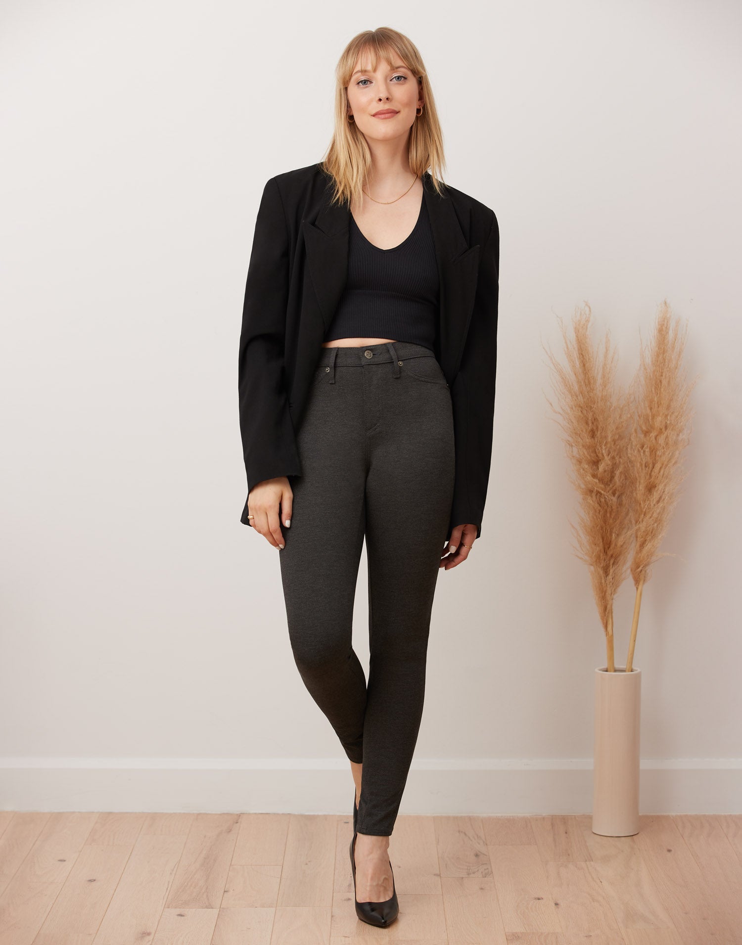 Women's Ankle Length Slim Ponte Pant: 30" Inseam