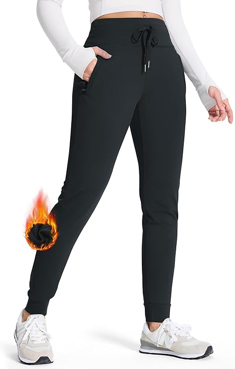 Women's Fleece Lined Joggers: 30", 32", 34", 36", 38" Inseams
