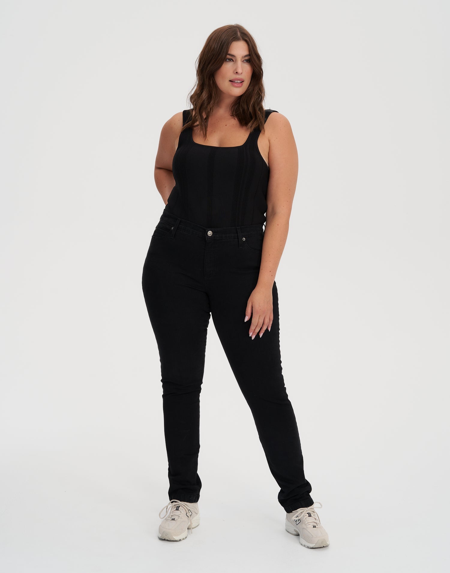 Women's Tall Black Skinny Jeans: 33" Inseam
