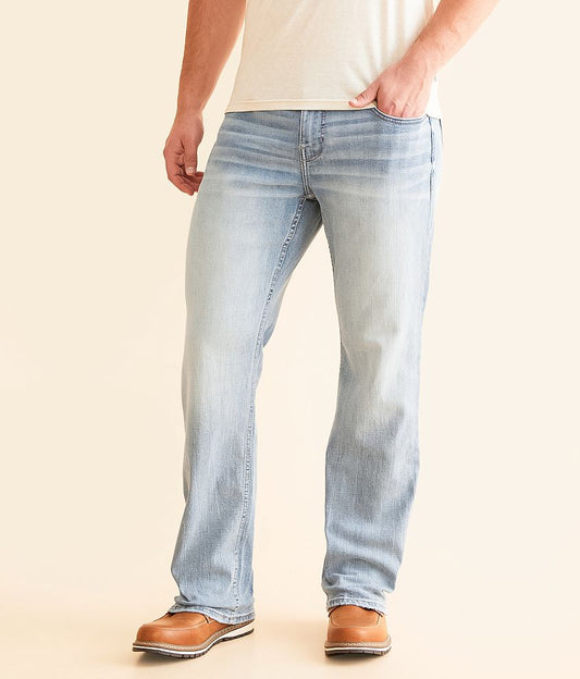 Men's Low Rise Bootcut Jeans in Light Wash: 30", 32", 34", 36" Inseams