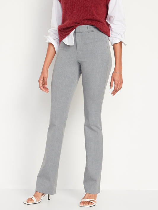 High-Waisted Heathered Pixie Flare Pants for Women