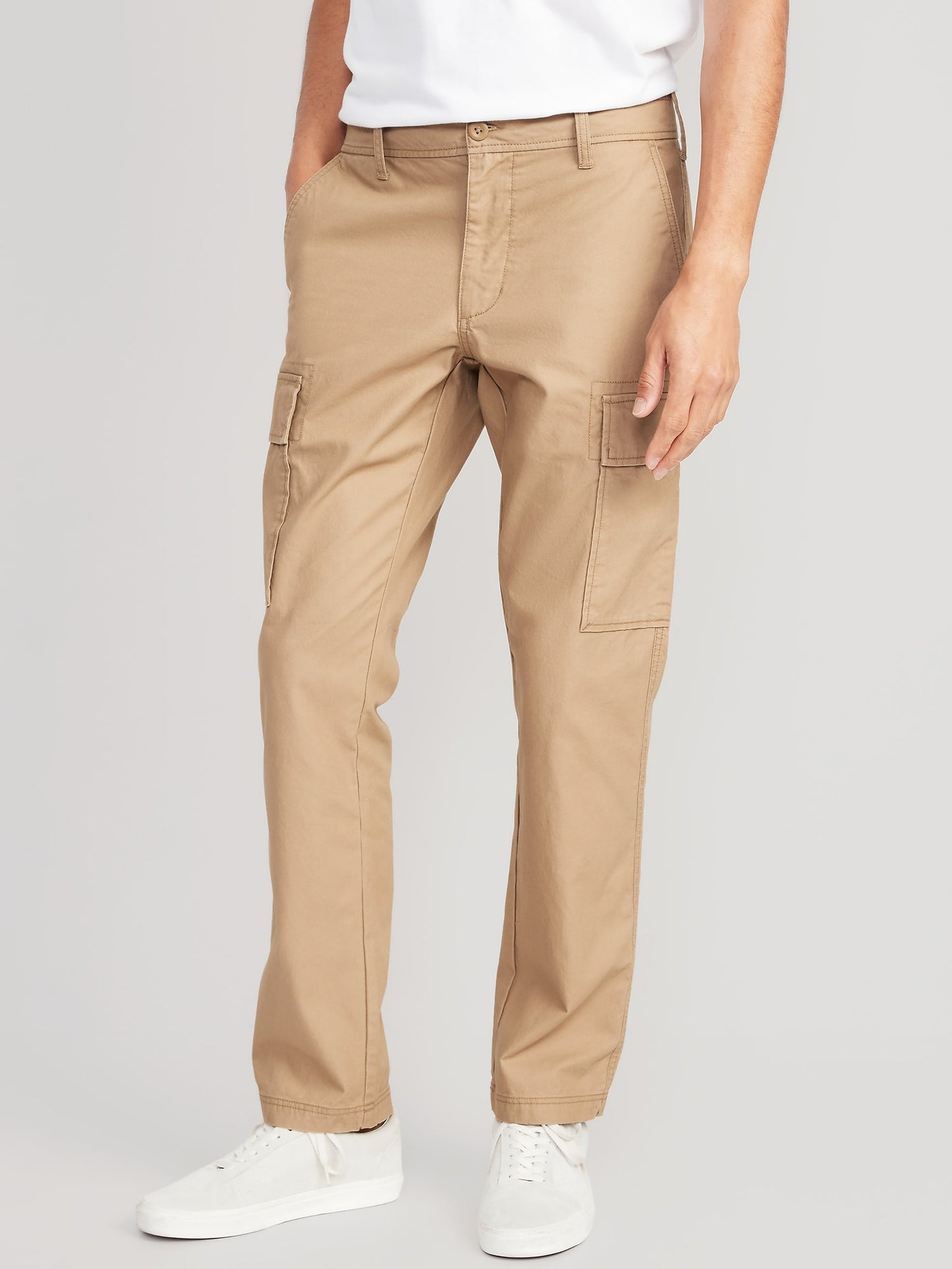 Straight Oxford Cargo Pants for Men