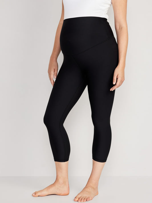 Maternity Full-Panel PowerSoft Crop Leggings