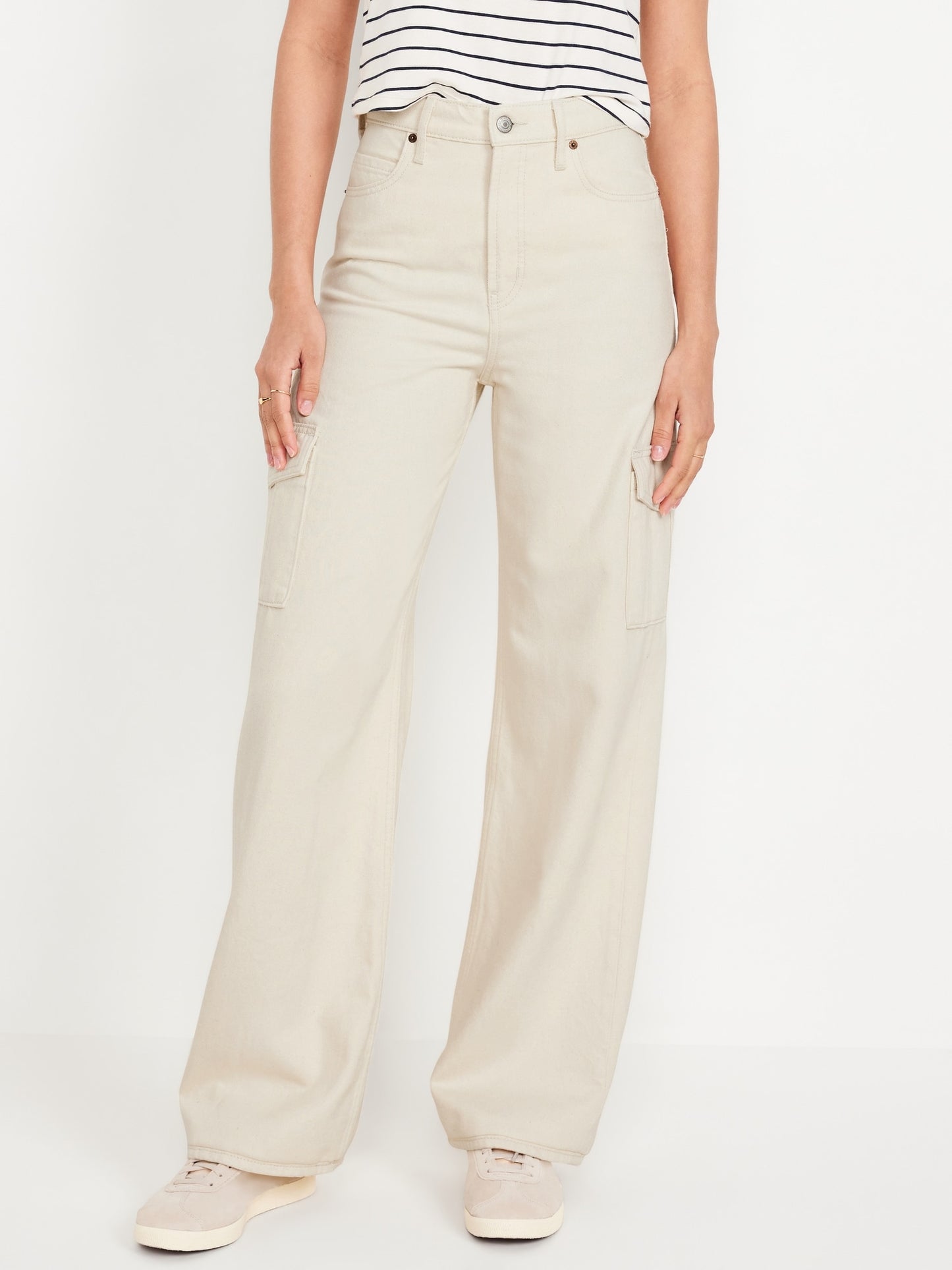 Extra High-Waisted Sky-Hi Wide-Leg Cargo Jeans