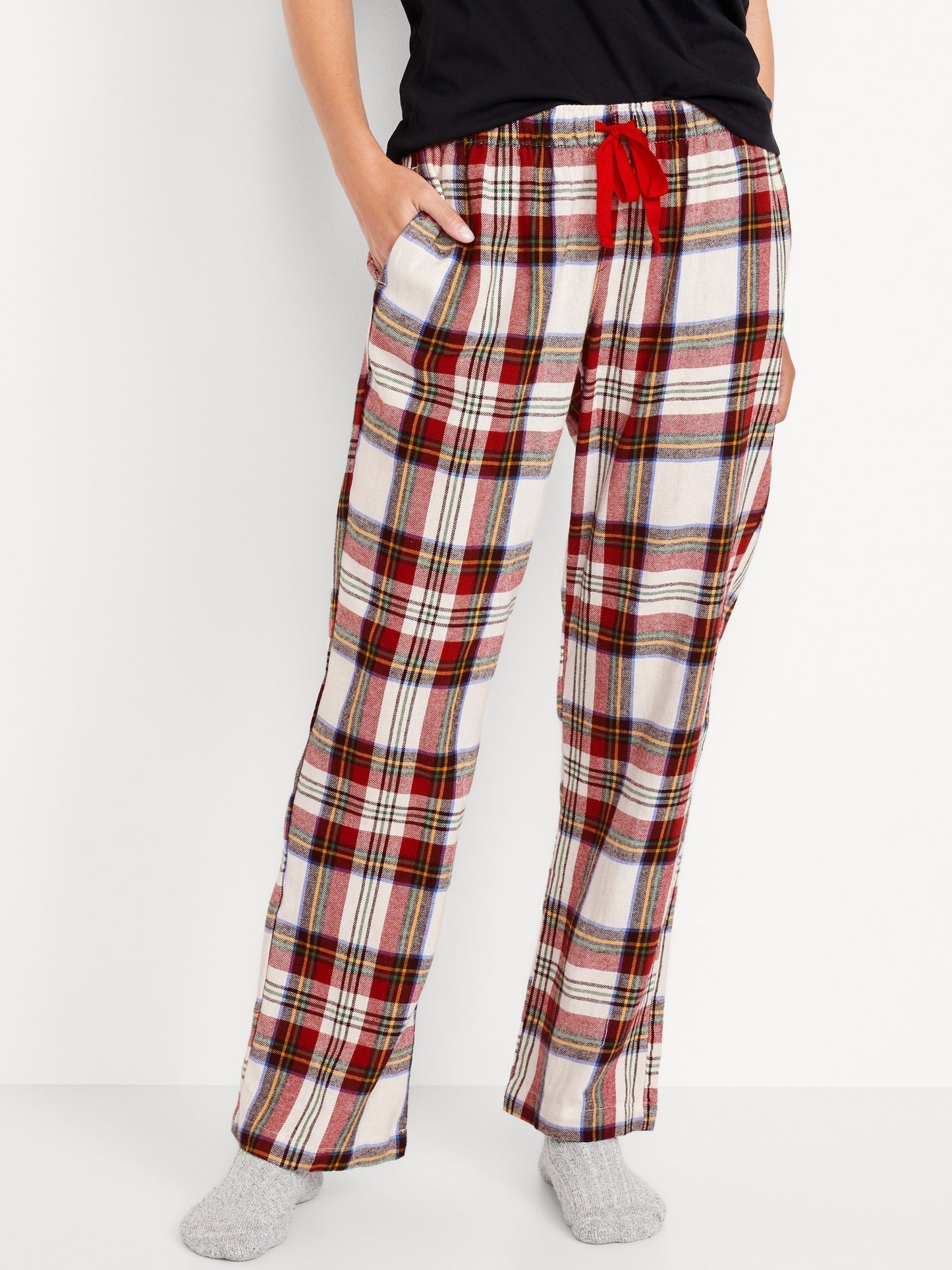 Mid-Rise Flannel Pajama Pants