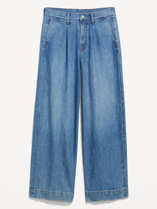 Extra High-Waisted Sky-Hi Wide-Leg Trouser Jeans