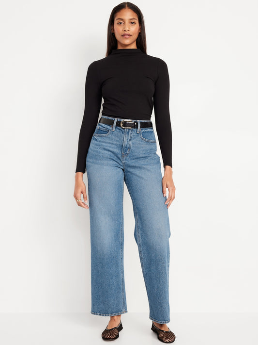 Curvy Extra High-Waisted Sky-Hi Wide-Leg Jeans