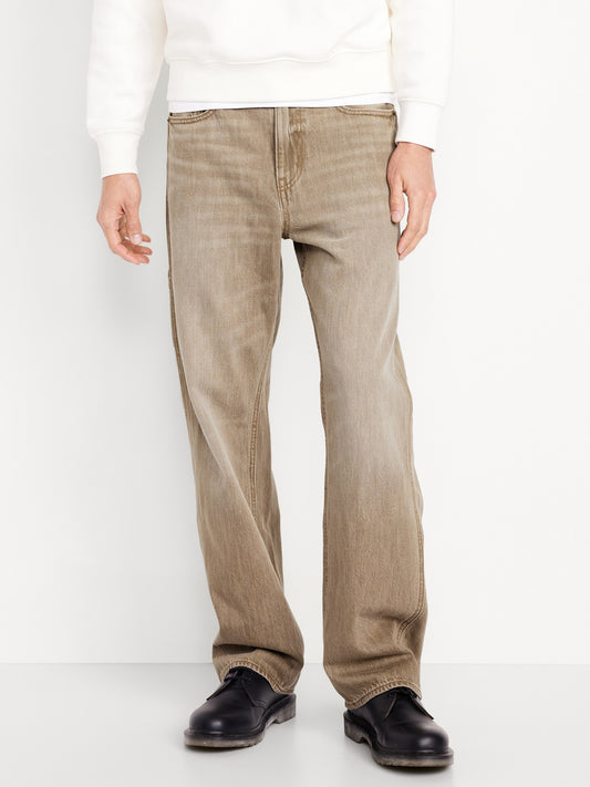 Men's Khaki Baggy Carpenter Jeans