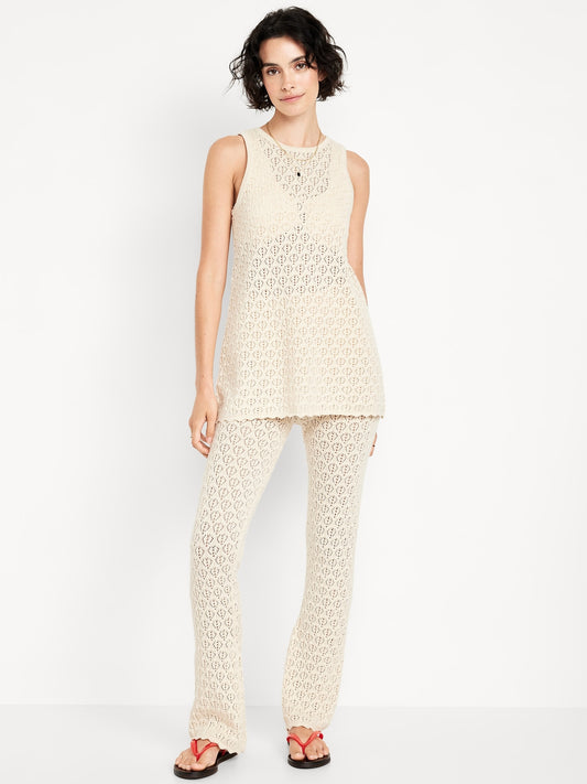 Women's Pull-on Crochet Flare Pants