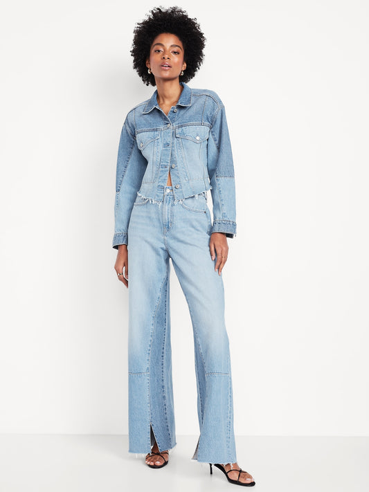 High-Waist Baggy Wide-Leg Jeans 28", 30", 33" Inseams