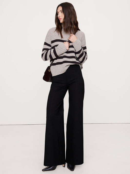 Wide-Leg Ponte Pull-On Pant: 29", 31", 34" Inseam