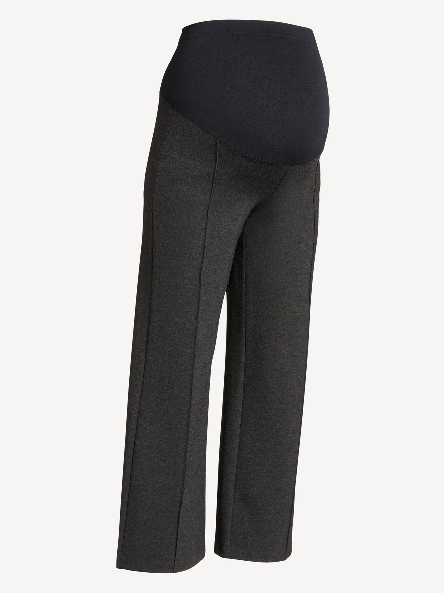 27" Inseam Ankle Length Maternity Full-Panel Straight Leg Pants