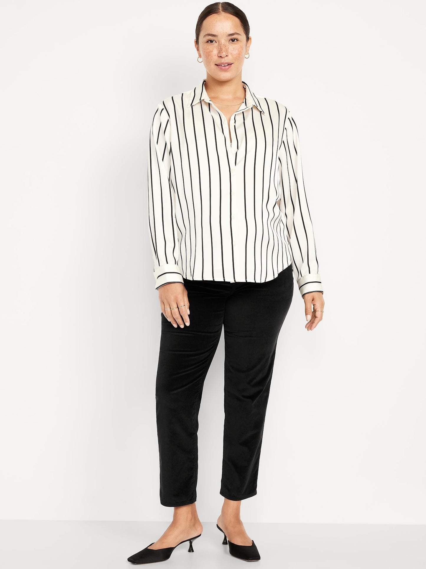 Ankle-length Velvet Maternity Pants: 3 Lengths