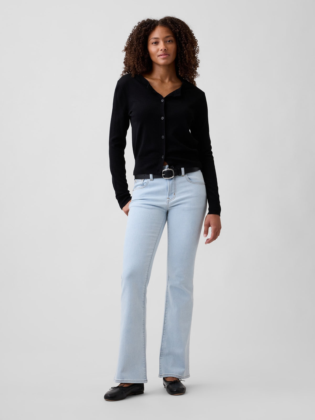 Light Wash Mid Rise Boot Jeans: 30", 32", 34" Inseam