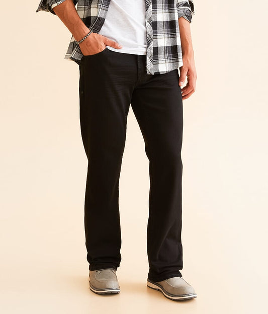 Men's Black Bootcut Stretch Jeans: 32", 34", 36" Inseams