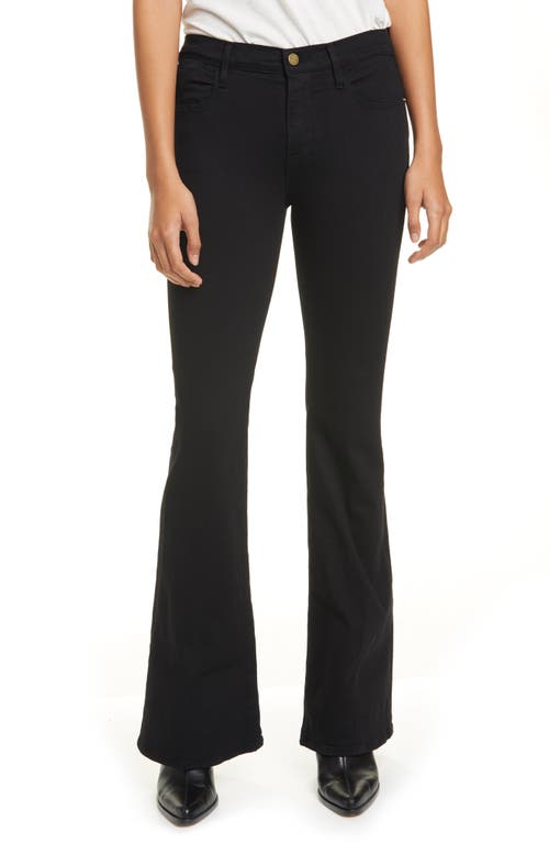 Le Pixie High Waist Flare Jeans in Film Noir