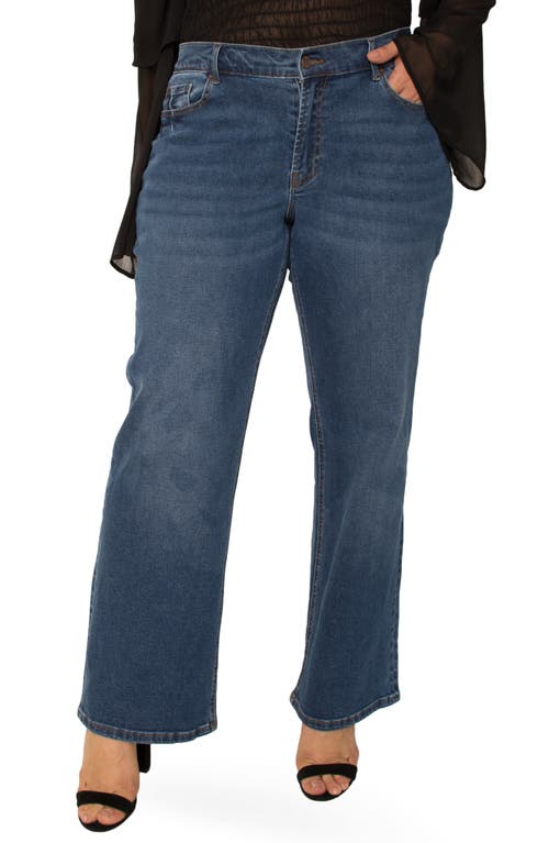 Slim Wide Leg Jeans in Whisker