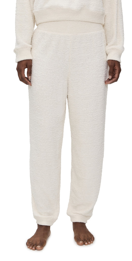 Fuzzy Knit Pants in Ivory 27" Inseam