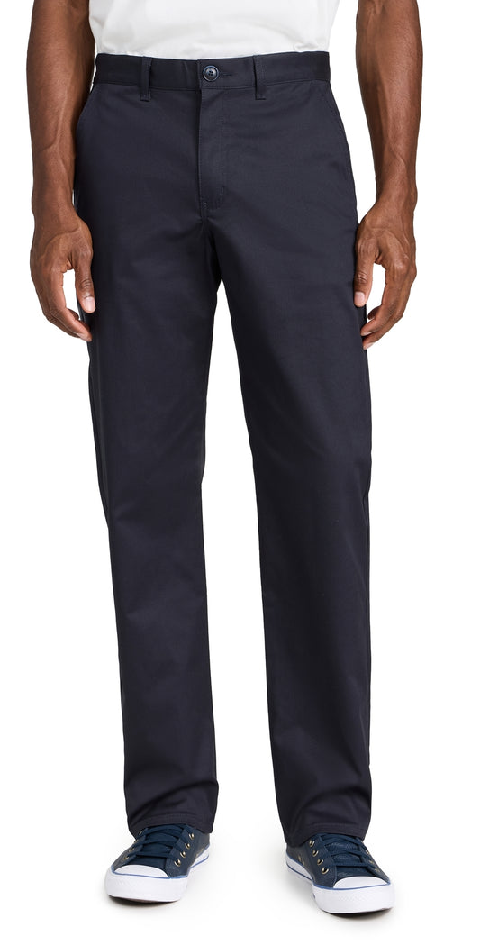 Straight Chino Navy Stretch Twill Pants