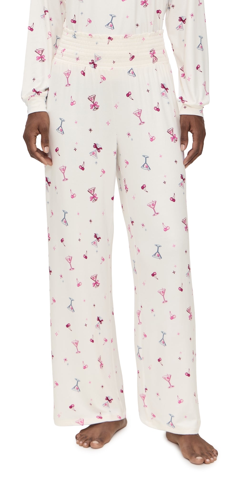 Petite Martini Print PJ Pants: 29.25" Inseam