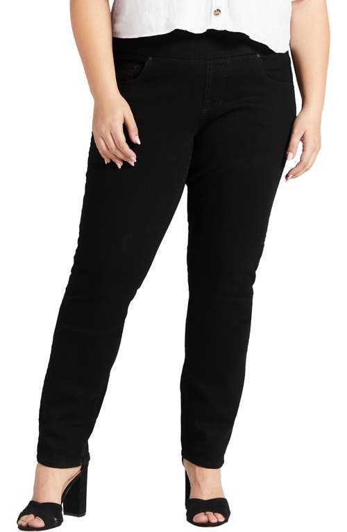 Nora Pull-On Skinny Jeans in Black Void
