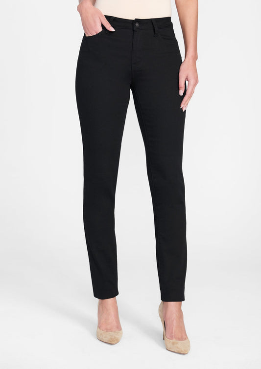 Alloy Apparel Tall Siena Twill Skinny Plus Size Jeans for Women in Black