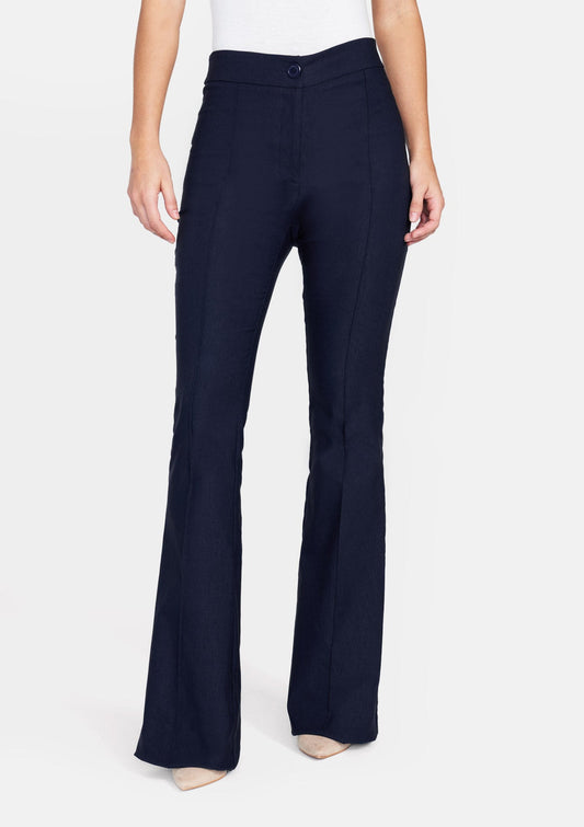 Tall High Waist Flare Dress Pants in Navy