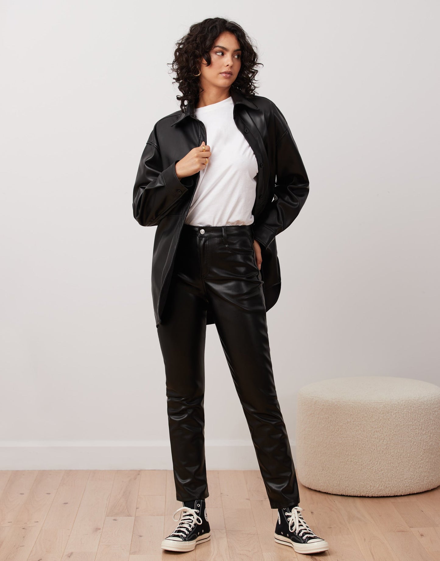 Emily Slim Vegan Leather Pant