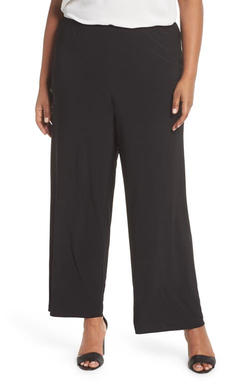 Matte Jersey Straight Leg Pants in Black