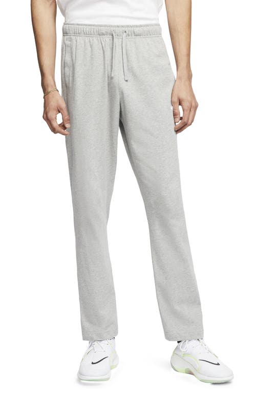 Nike Sportswear Club Fleece Sweatpants in Dark Grey Heather/White
